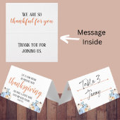 Thanksgiving Tabelnummer Scriptstempel pompoentpat Kaart