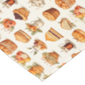 Thanksgiving Tablecloth Decor – Bread, Pie & Coffe Tafelkleed (Gekanteld)