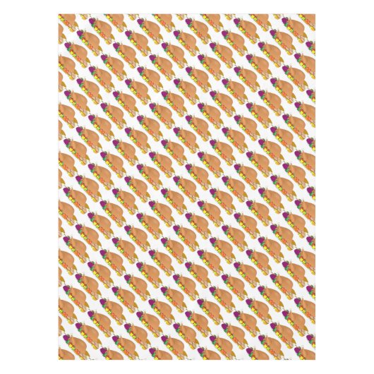 Thanksgiving Tablecloth/Turkije op laatstgenoemde Tafelkleed (Voorkant)