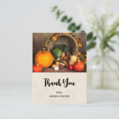 Thanksgiving Tafel Bounful Harvest Dank u wel Briefkaart (Staand voorkant)