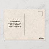 Thanksgiving Tafel Bounful Harvest Dank u wel Briefkaart (Achterkant)