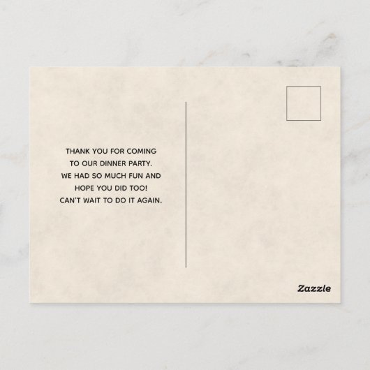 Thanksgiving Tafel Bounful Harvest Dank u wel Briefkaart (Achterkant)