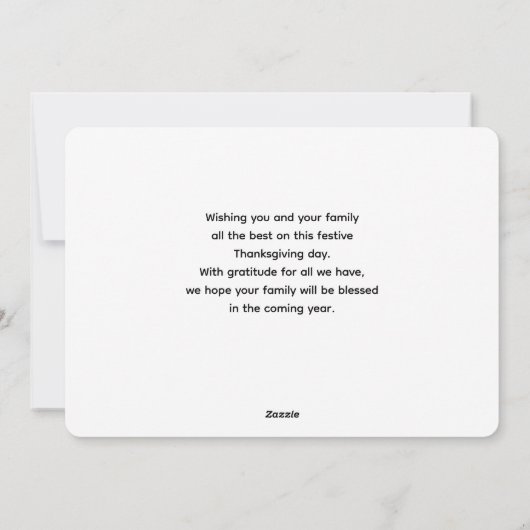 Thanksgiving Tafel Bounful Harvest Feestdagenkaart (Achterkant)