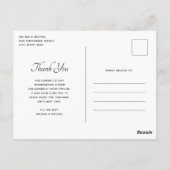 Thanksgiving tafel elegante plaats instelling dank briefkaart (Achterkant)