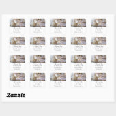 Thanksgiving tafel elegante plaats instelling foto vierkante sticker (Vel)
