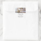 Thanksgiving tafel elegante plaats instelling foto vierkante sticker (Tas)