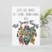 Thanksgiving Tafel Gasten Invitation Kaart (Staand voorkant)