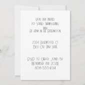 Thanksgiving Tafel Gasten Invitation Kaart (Achterkant)