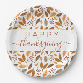 Thanksgiving Tafel Instelling – Fall Leaves Design Papieren Bordje