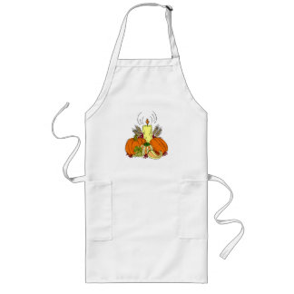 Thanksgiving tafel pompoenen lang schort
