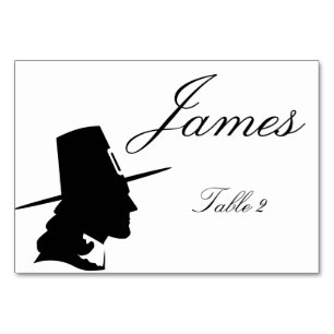 Thanksgiving Tafelkaarten - pelgrim Kaart