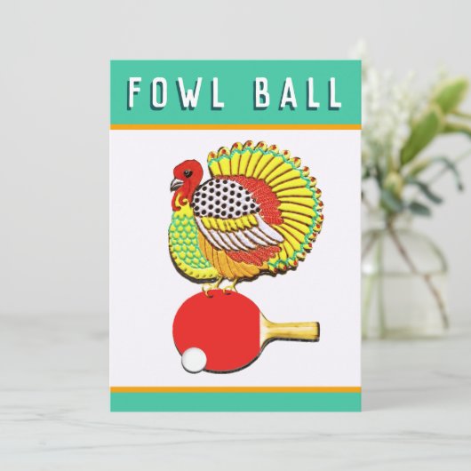 Thanksgiving tafeltennisuitnodigingen kaart (Staand voorkant)