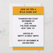 Thanksgiving tafeltennisuitnodigingen kaart (Achterkant)