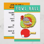 Thanksgiving tafeltennisuitnodigingen kaart (Voorkant / Achterkant)