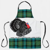 Thanksgiving tartan kalkoen schort (Voorkant)