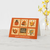 Thanksgiving Teacher Stamp Collage | Herfst Kaart (Gele Bloem)