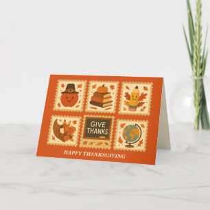 Thanksgiving Teacher Stamp Collage   Herfst Kaart