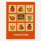Thanksgiving Teacher Stamp Collage | Herfst Notitieboek (Voorkant)