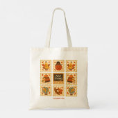 Thanksgiving Teacher Stamp Collage | herfst Tote Bag (Achterkant)