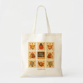 Thanksgiving Teacher Stamp Collage | herfst Tote Bag (Voorkant)