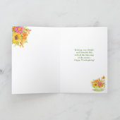Thanksgiving Teacup Beautiful Day Blessings Card Kaart (Binnen)
