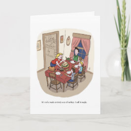 Thanksgiving tegen Turkije Feestdagen Kaart