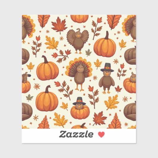 Thanksgiving tekens sticker (Vel)