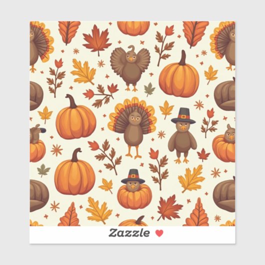 Thanksgiving tekens sticker (Vel)