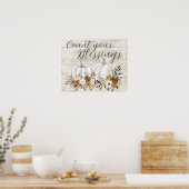 Thanksgiving "Tel je zegeningen" Muurkunst Poster (Keuken)