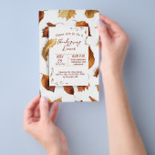 Thanksgiving terugval laat binnenuitnodiging valle flyer (Hand)