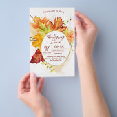 Thanksgiving terugval laat binnenuitnodiging valle flyer (Hand)