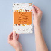 Thanksgiving terugval laat binnenuitnodiging valle flyer (Hand)