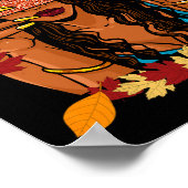 Thanksgiving Thankful Afro African American Autumn Poster (Hoek)