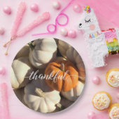 Thanksgiving Thankful Dinner Pumpkin Harvest Papieren Bordje (Feest)