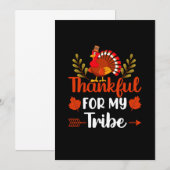 Thanksgiving Thankful For My Tribe Kaart (Voorkant / Achterkant)