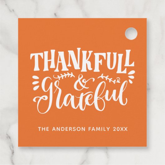 Thanksgiving Thankful & Grateful Herfst Harvest Bedankjes Labels (Achterkant)