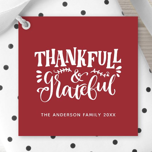 Thanksgiving Thankful & Grateful Herfst Harvest Bedankjes Labels