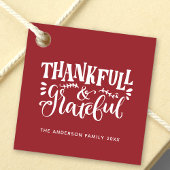 Thanksgiving Thankful & Grateful Herfst Harvest Bedankjes Labels