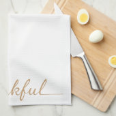 Thanksgiving Thankful keukenhanddoek (Quarter Fold)