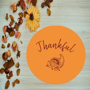 Thanksgiving "Thankful" papieren Onderzetters