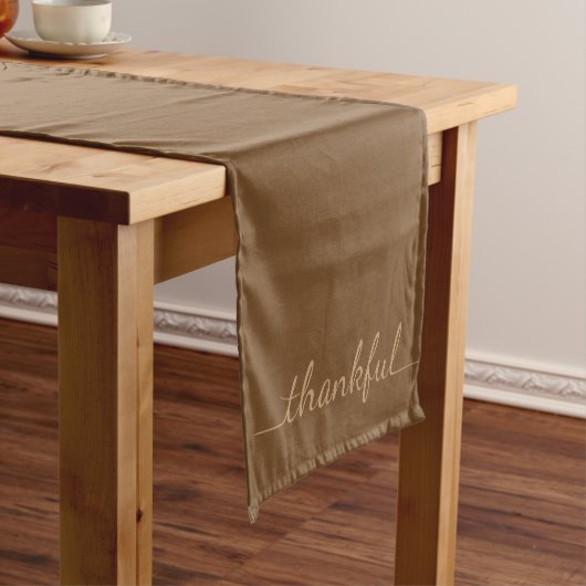 Thanksgiving Thankful table runner Korte Tafelloper (Voorbeeld)