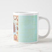 Thanksgiving,Thankful Vibes,Cute Turkey Grote Koffiekop (Rechts)