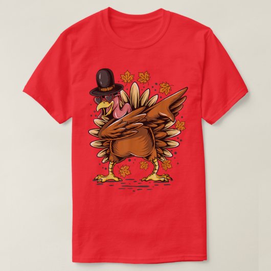 Thanksgiving Thanksgiving Dabbing Dab Dance Turkij T-shirt (Design voorkant)