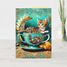 Thanksgiving thee van kat kaart