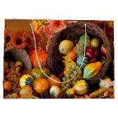 Thanksgiving thema Gift Jumbo Gift Bag Groot Cadeauzakje (Achterkant)