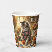 Thanksgiving thema met pompoen papieren bekers (Voorkant)