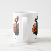 Thanksgiving Thema met Turkije Grote Koffiekop (Achterkant)