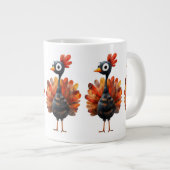 Thanksgiving Thema met Turkije Grote Koffiekop (Voorkant rechts)