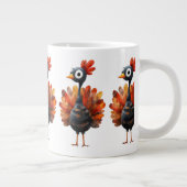Thanksgiving Thema met Turkije Grote Koffiekop (Rechts)