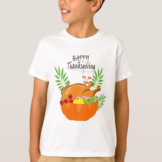 Thanksgiving thema ontwerpelementen t-shirt (Voorkant)